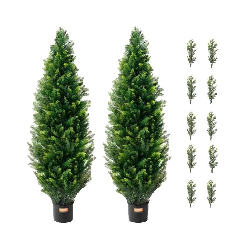 Christmas Tree Artificial - SucceBuy Arbre topiaire en cèdre artificiel,