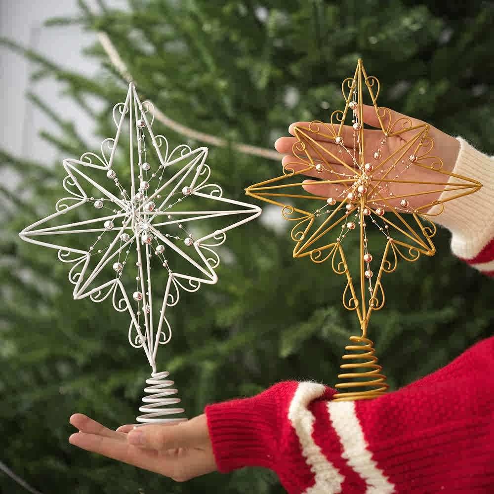Star Tree Topper - 12.6 pouces lumières Led créatives paillettes