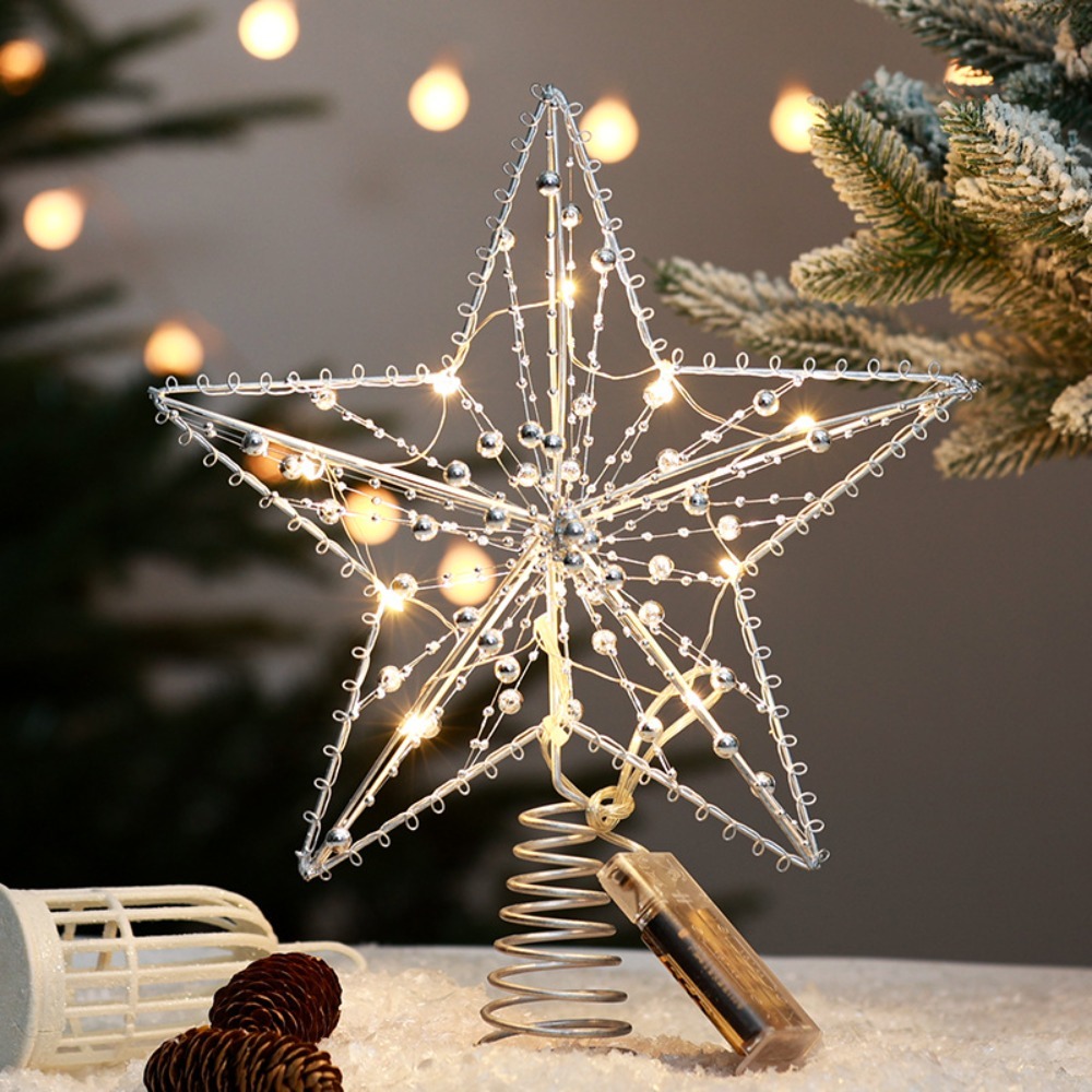 Star Tree Topper - Or/argent LED arbre de noël Topper