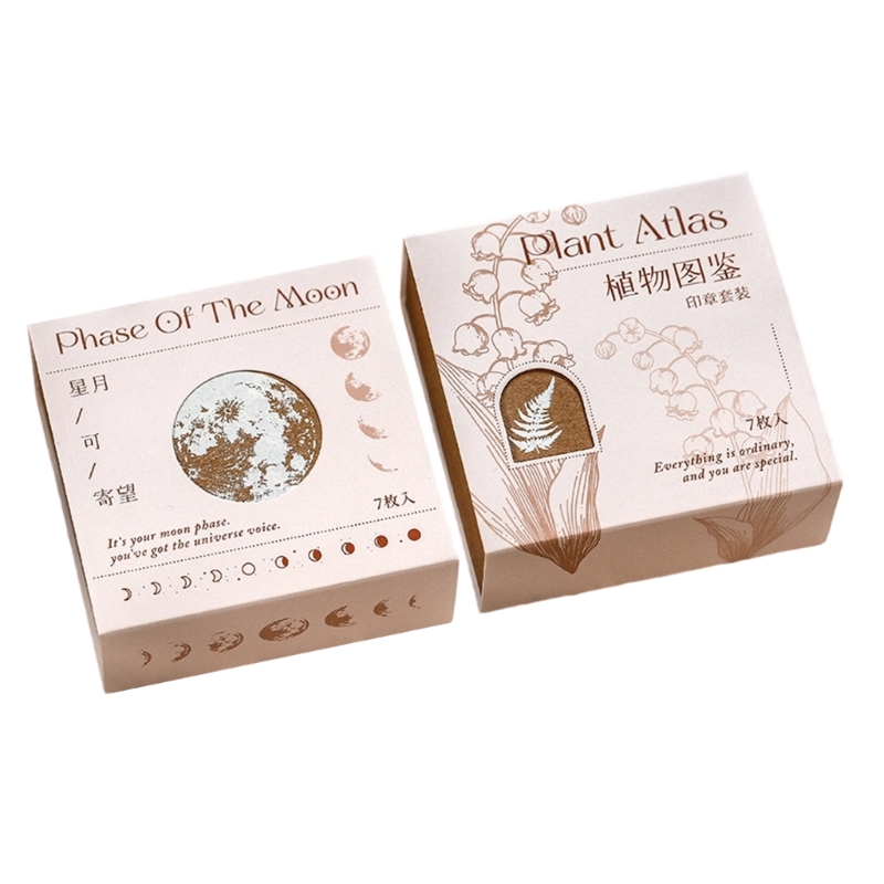 Gift Box Wrap Set - Ensemble joints en blocs bois, outil