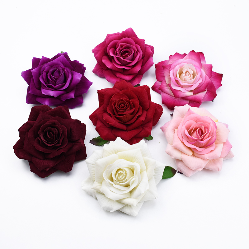 Christmas Wreath Fake - 50 pièces 10CM grandes Roses fleur