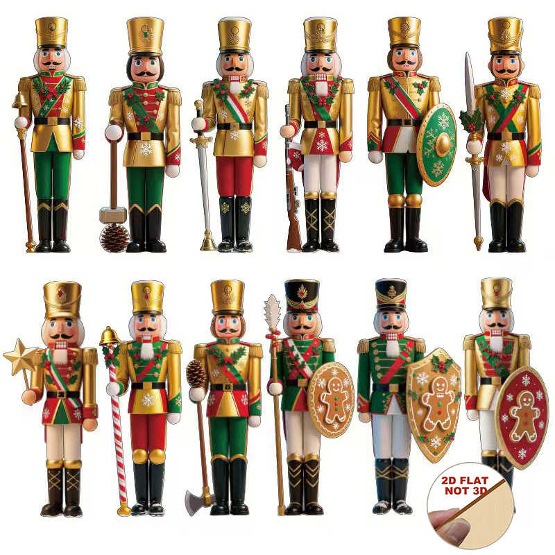 Nutcracker Figurine - Lot de 12 décorations de Noël