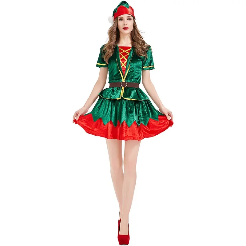 Elf Costume Christmas - Costume d'elfe vert de noël pour