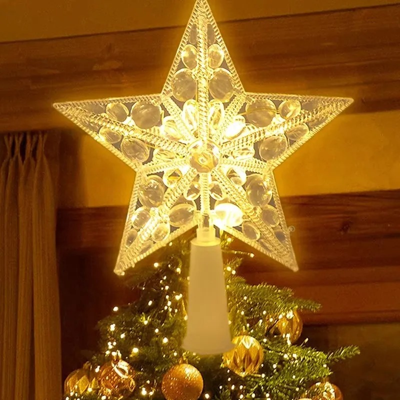 Star Tree Topper - Décoration d'arbre de noël lumineuse de
