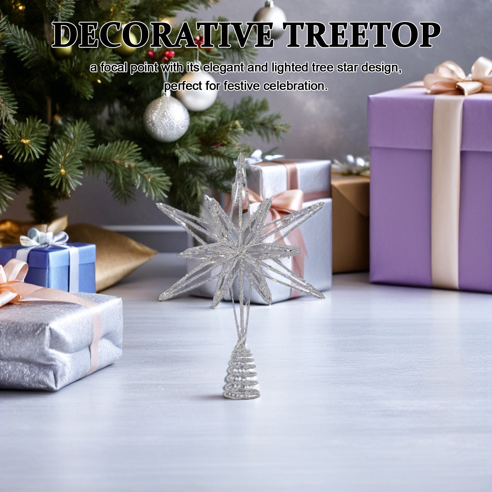Star Tree Topper - Décoration de Noël rustique style ferme