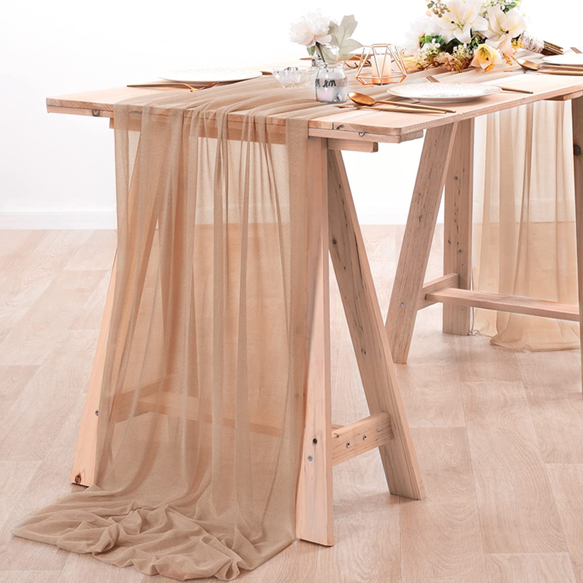 Christmas Table Runner - Chemin de Table en mousseline de