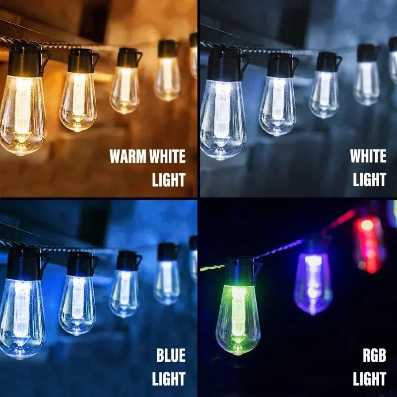 Led Fairy String Lights - Guirlande solaire LED IP65, imperméable, pour
