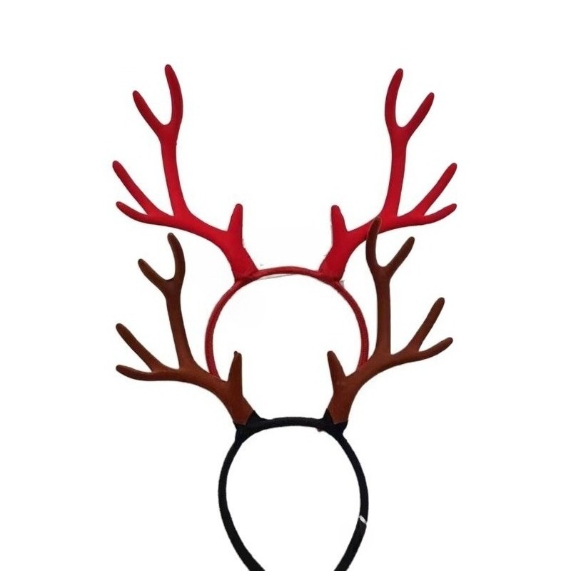 Reindeer Antlers Headband - 10 paires de serre-têtes floqués en