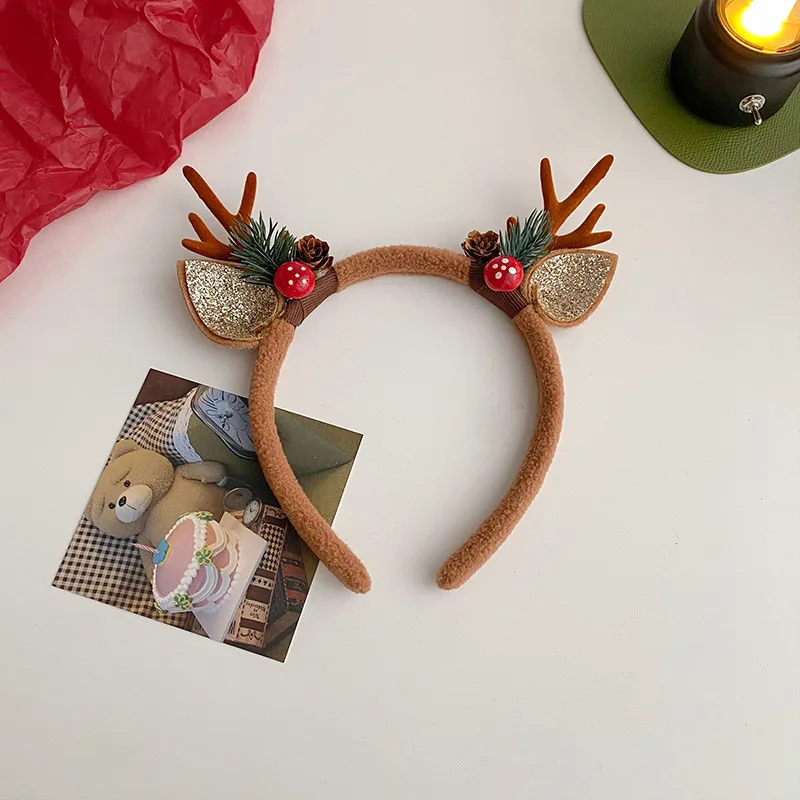 Reindeer Antlers Headband - Bandeau de noël en bois de