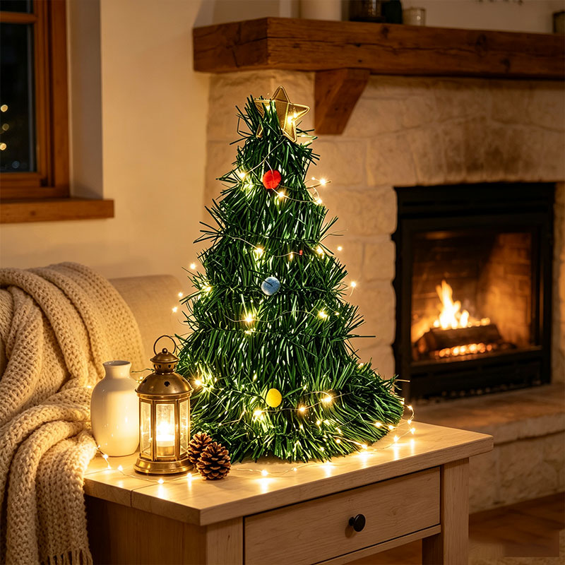 Star Tree Topper - Mini sapin de Noël pliable vert