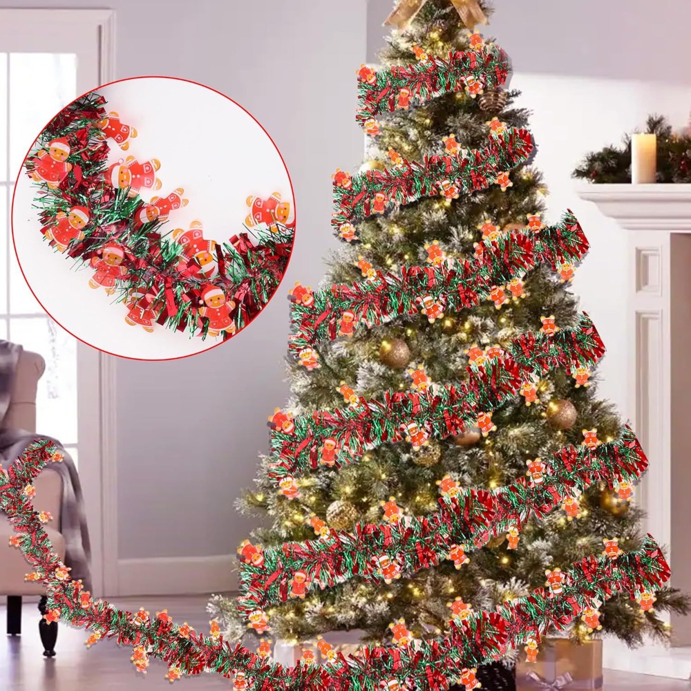 Guirlande de Noël en feuille m - Tinsel Garland Decoration avis et prix