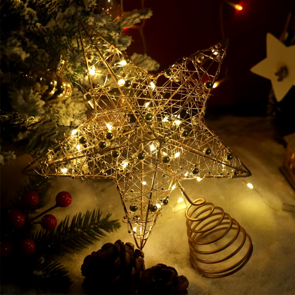 Or/argent LED arbre de noël To - Star Tree Topper avis et prix