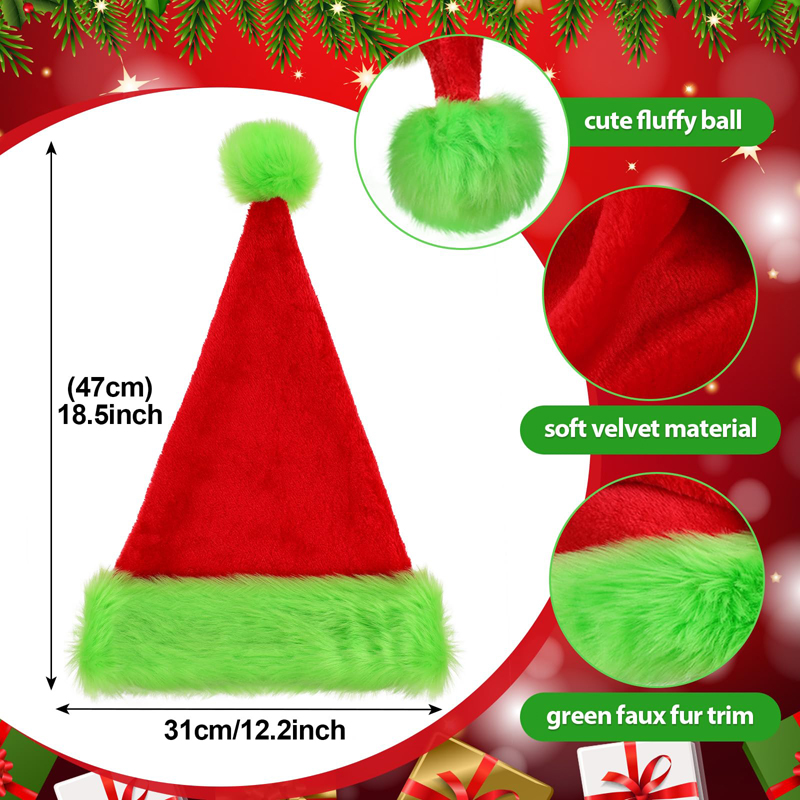 1 pièce, chapeau de Noël du Pè - Santa Hat Plush avis et prix