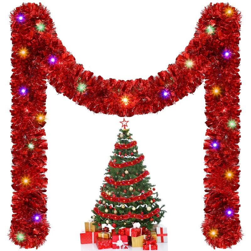 Guirlande lumineuse de Noël à  - Tinsel Garland Decoration avis et prix