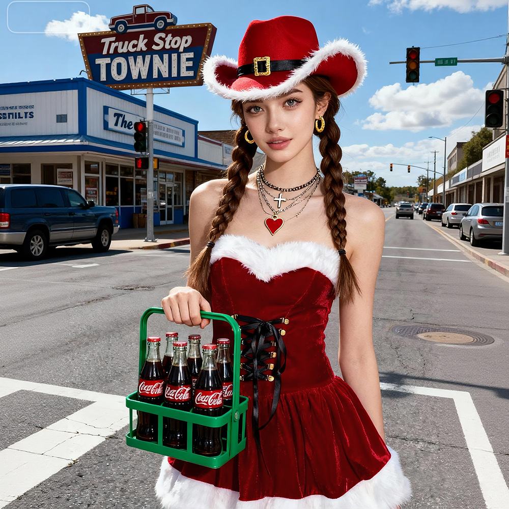 Ensemble de robe sexy en peluc - Santa Hat Plush avis et prix
