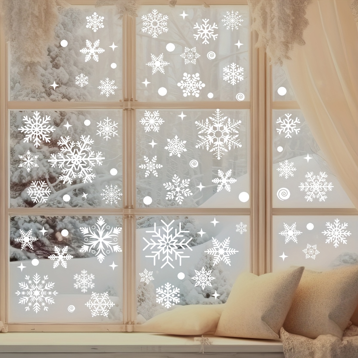 4 feuilles d'autocollants de N - Snowflake Window Decal avis et prix