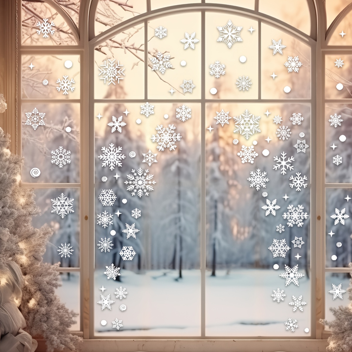 4 feuilles d'autocollants de N - Snowflake Window Decal avis et prix