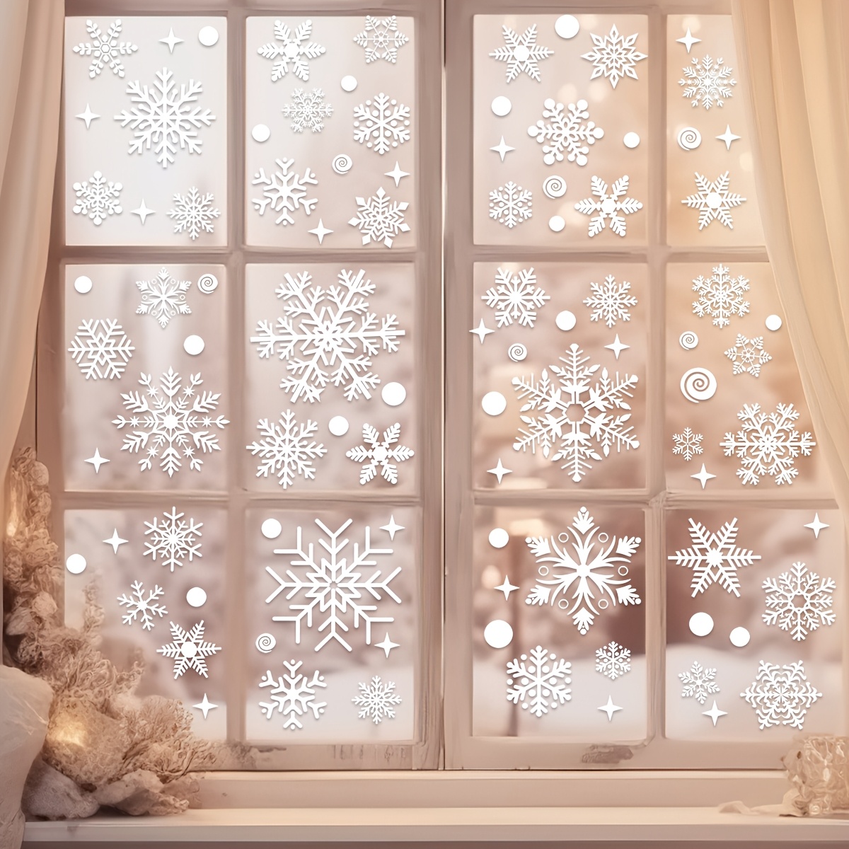 4 feuilles d'autocollants de N - Snowflake Window Decal avis et prix