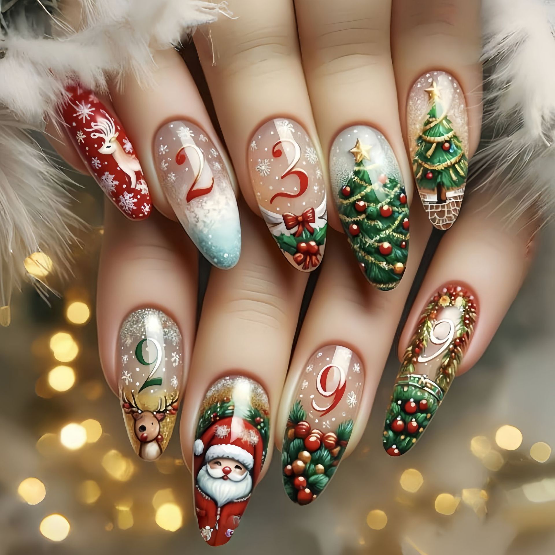 Faux ongles moyens pour fête d - Christmas Tree Artificial avis et prix