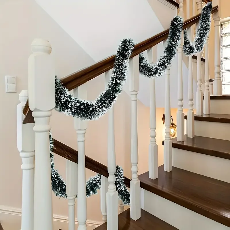 Guirlande de Noël verte et bla - Tinsel Garland Decoration avis et prix