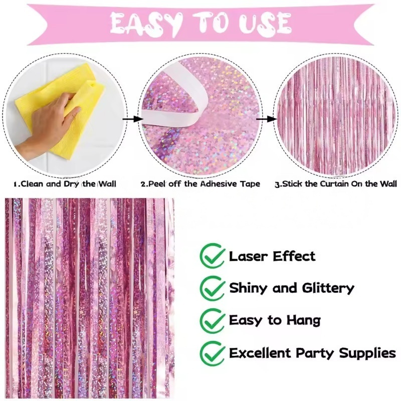 1/2/3 Pack Rideau de franges e - Tinsel Garland Decoration avis et prix