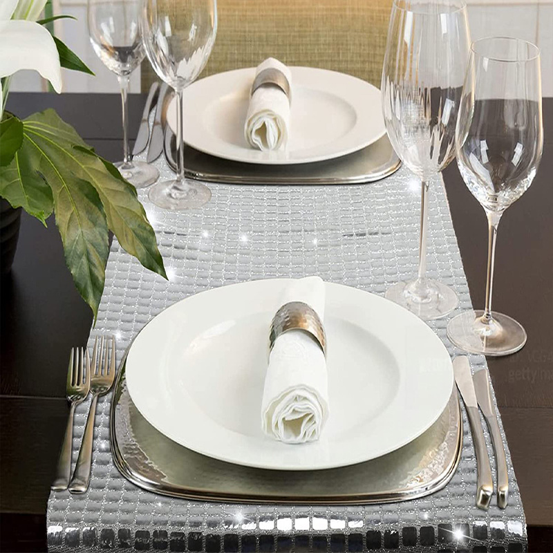 Nappe métallique miroir brilla - Christmas Table Runner avis et prix