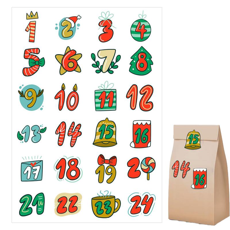Autocollants Joyeux Noël avec  - Advent Calendar Gift avis et prix
