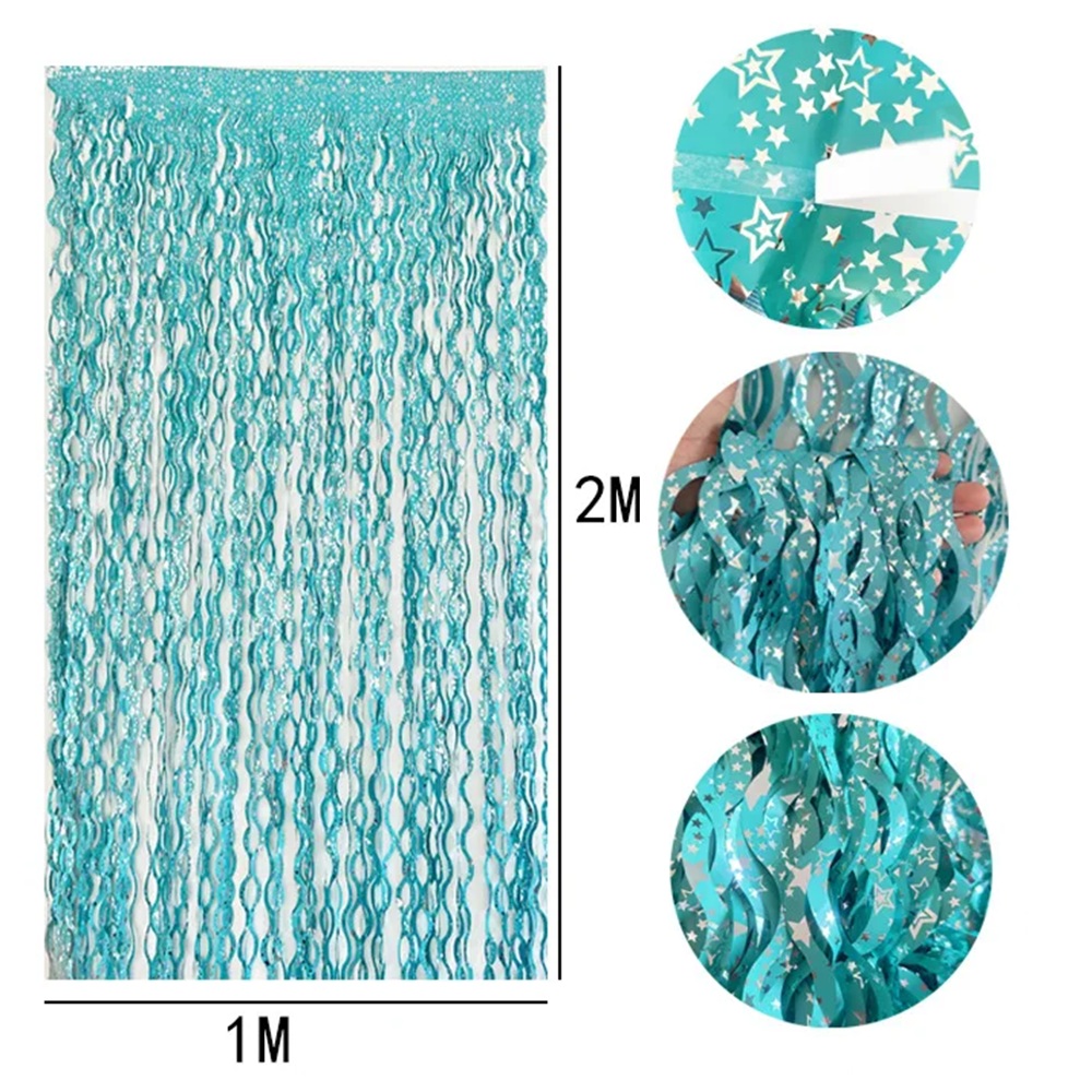 Lot de 2 rideaux de fond en fe - Tinsel Garland Decoration avis et prix